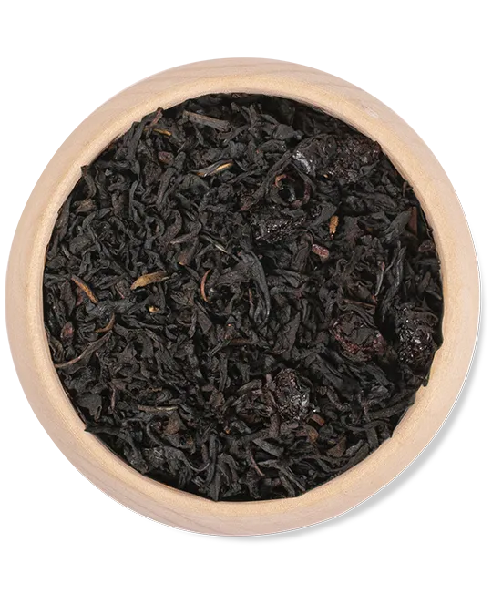 Schwarztee mit Zimt, Kirschen, Aroma
