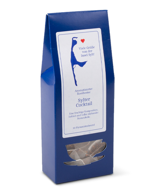 Sahne 10 Pyramidenbeutel Sylter Cocktail Rooibos Tee